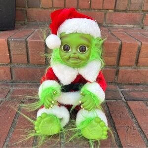 Christmas Grinch Baby Toys Silicone Grinch Doll